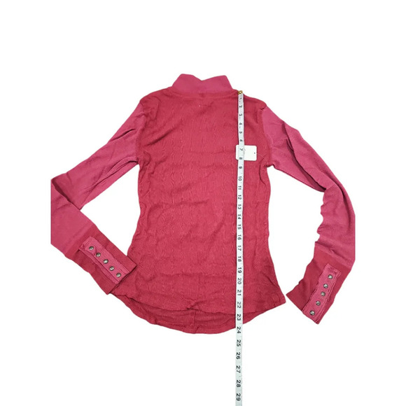 Free People Freya Mock Neck Top Sz M - Picture 10 of 11